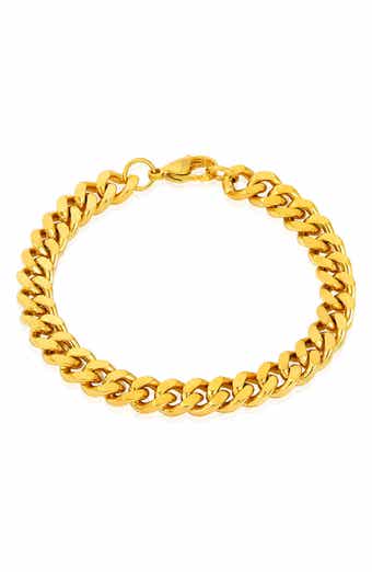 INVICTA Mens' 8.5mm Curb Chain Link Bracelet