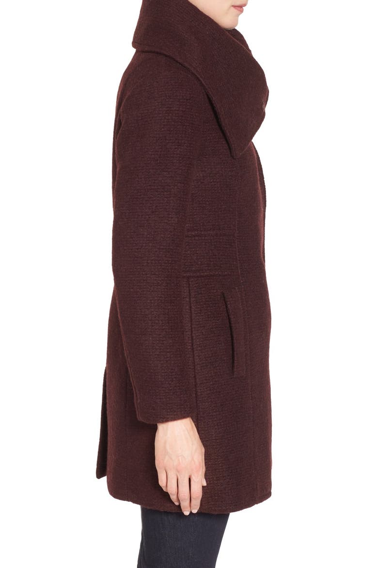 Oversize Collar Coat, Alternate, color, BORDEAUX