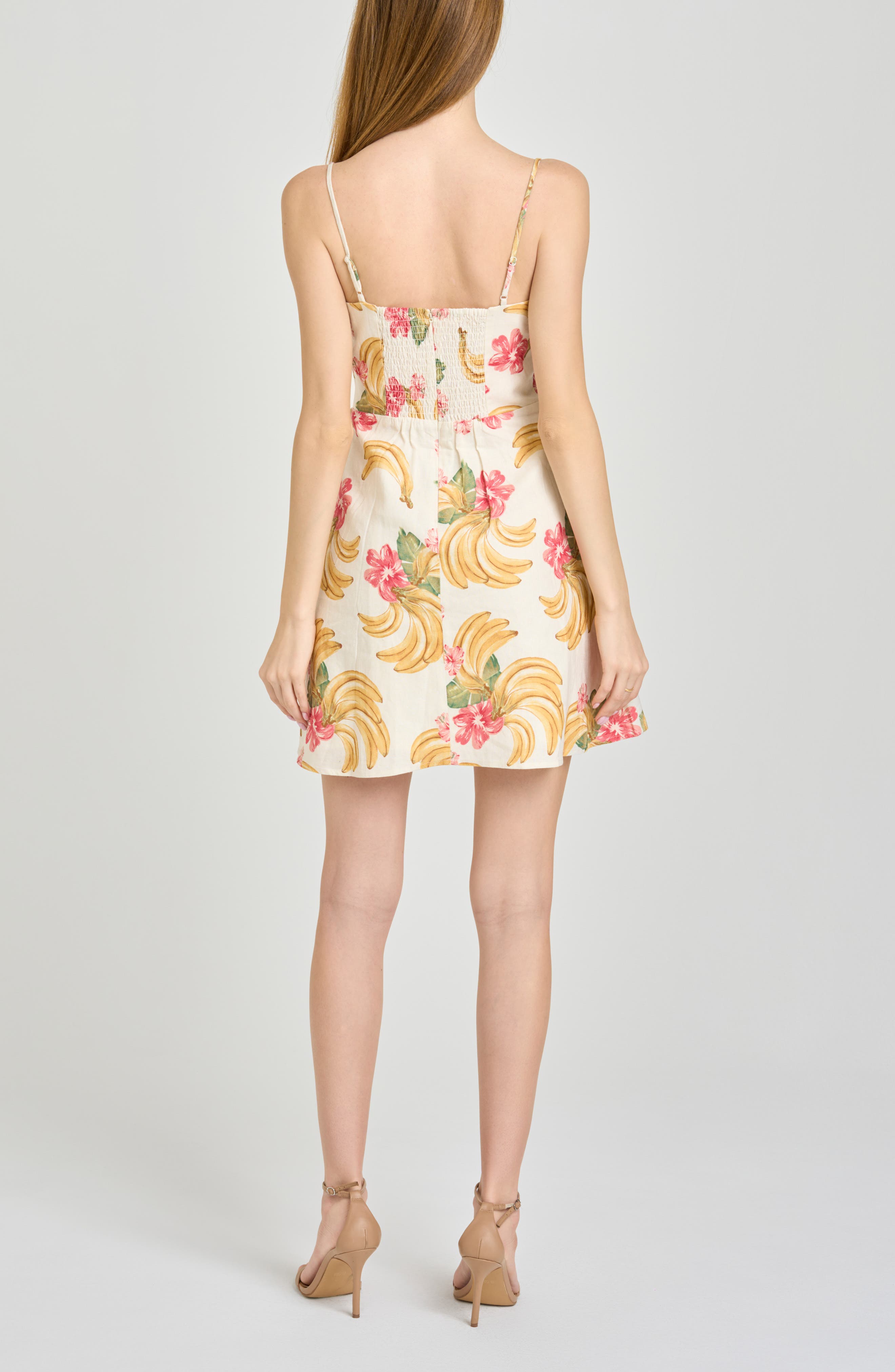 Havana Fruit Print Linen Blend Minidress - image 2
