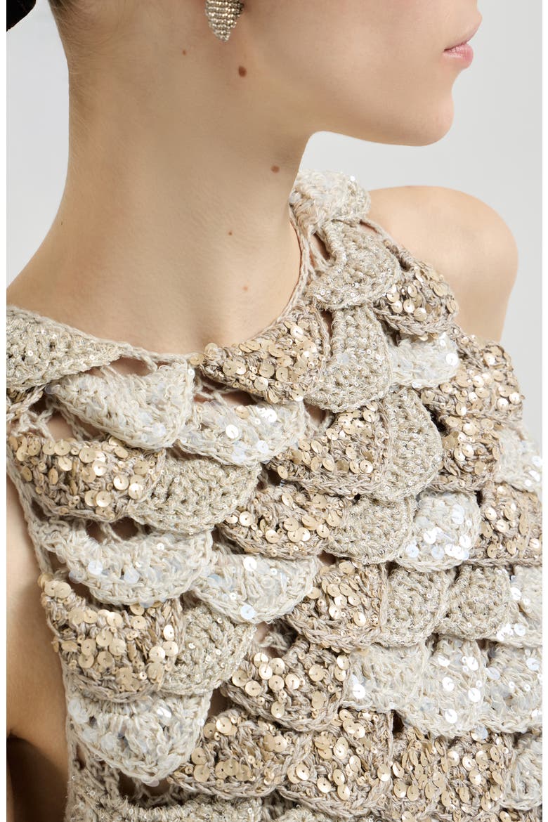 Dazzling Shell OPERA top, Alternate, color, Light Grey