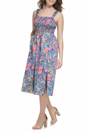 Kensie Smocked Midi Dress