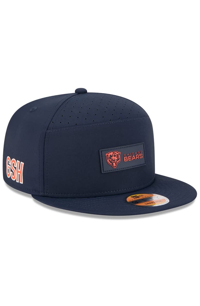 New Era Men's New Era Navy Chicago Bears 2025 Sideline Split Panel 9FIFTY Snapback Hat, Alternate, color, Navy