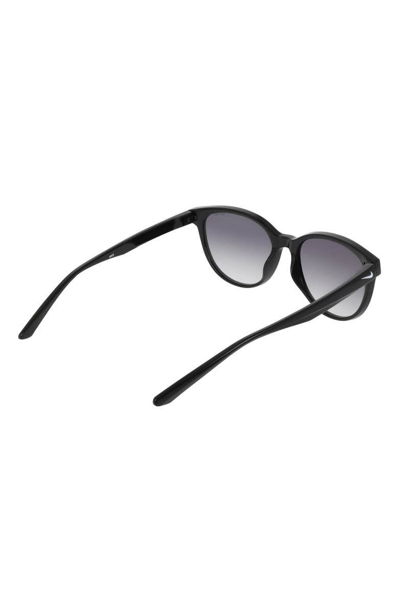 Nike Vital Trend 55mm Gradient Round Sunglasses, Alternate, color, Black / Smoke Gradient