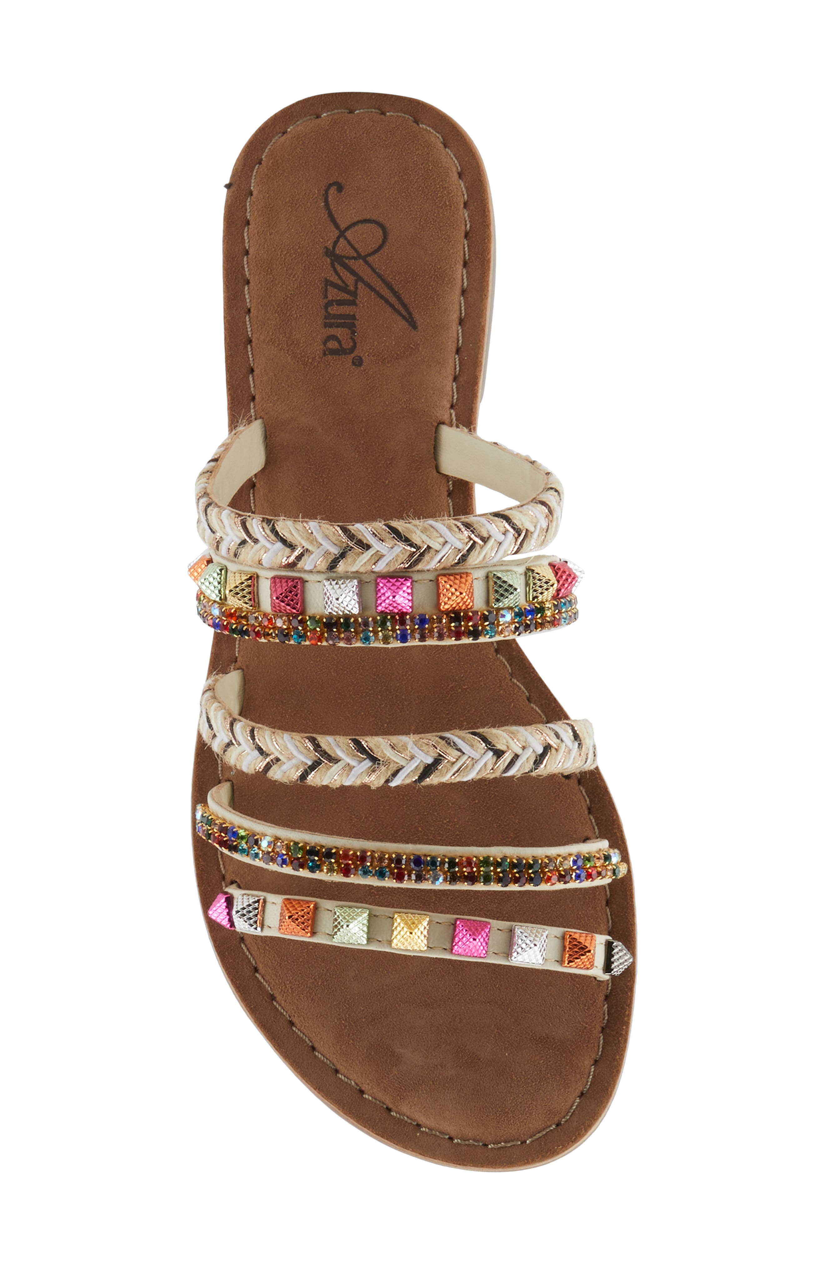 AZURA BY SPRING STEP Intoxicate Slide Sandal, Alternate, color, Off White Multi