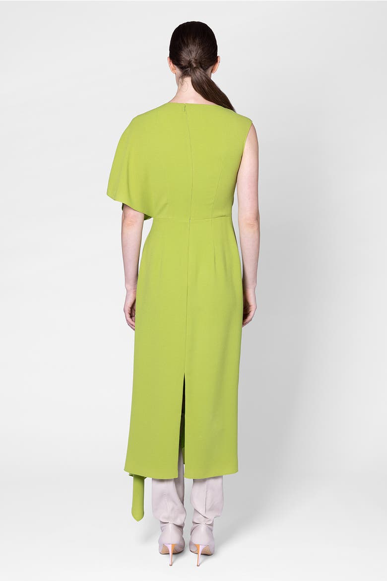 Asymetric Crepe Elva Dress, Alternate, color, Meadow