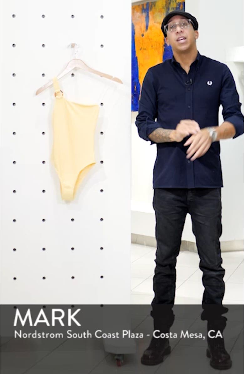 Ribbed One-Shoulder One-Piece Swimsuit, sales video thumbnail