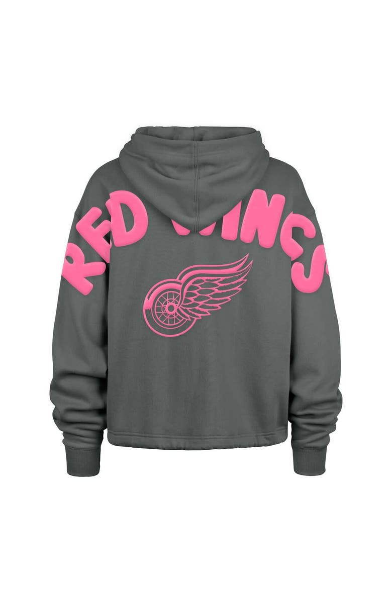 '47 Women's '47 Gray Detroit Red Wings Bright Side Venice Cropped Pullover Hoodie, Alternate, color, Gray