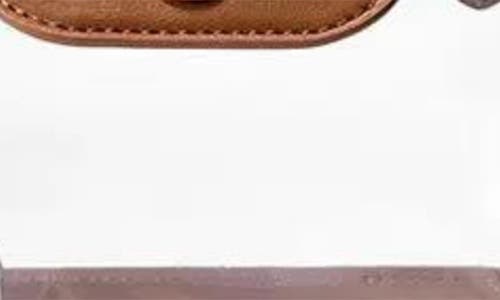 Macrae & Co . Top Handle Clear Tote In Brown
