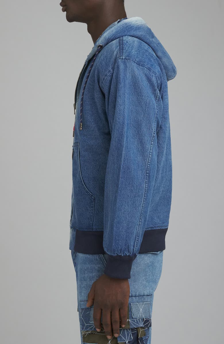 PRPS Kobe Denim Zip Hoodie, Alternate, color, 