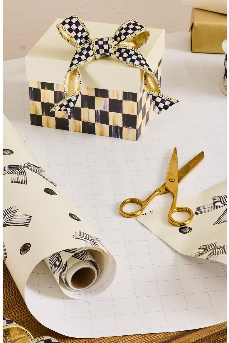 Pretty as a Bow Set of 2 Gift Wrap Rolls, Alternate, color, WHITE