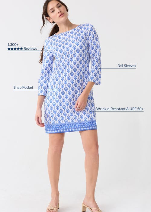 Cabana Life Cabana Shift Dress In Blue