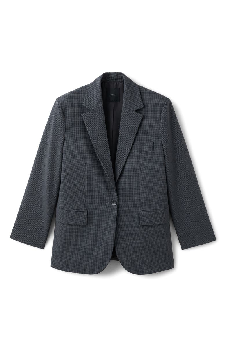 MANGO Flap Pocket Blazer, Alternate, color, Black