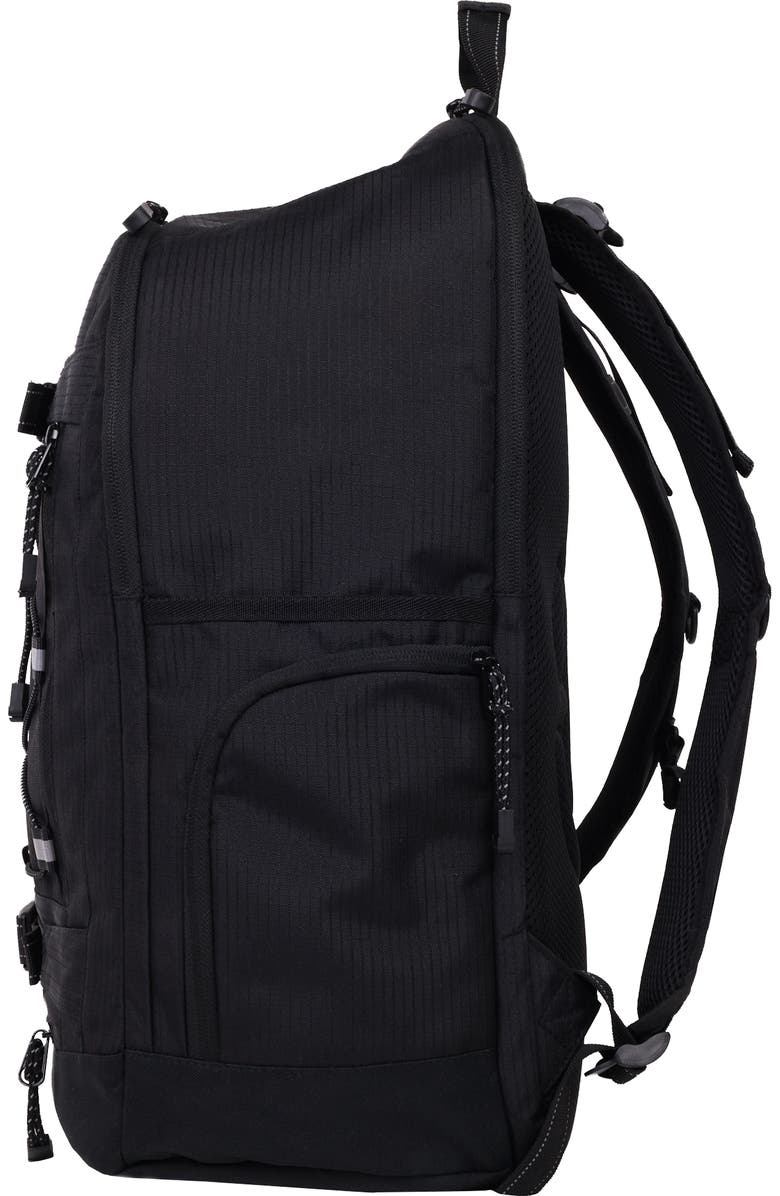 Element Ripstop Backpack- Durable Outdoor and School Bag with Skate Straps and Multiple Compartments, Alternate, color, Black