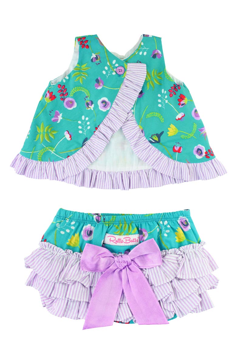 RuffleButts Sweet Meadow Swing Top & Bloomers Set, Alternate, color, 