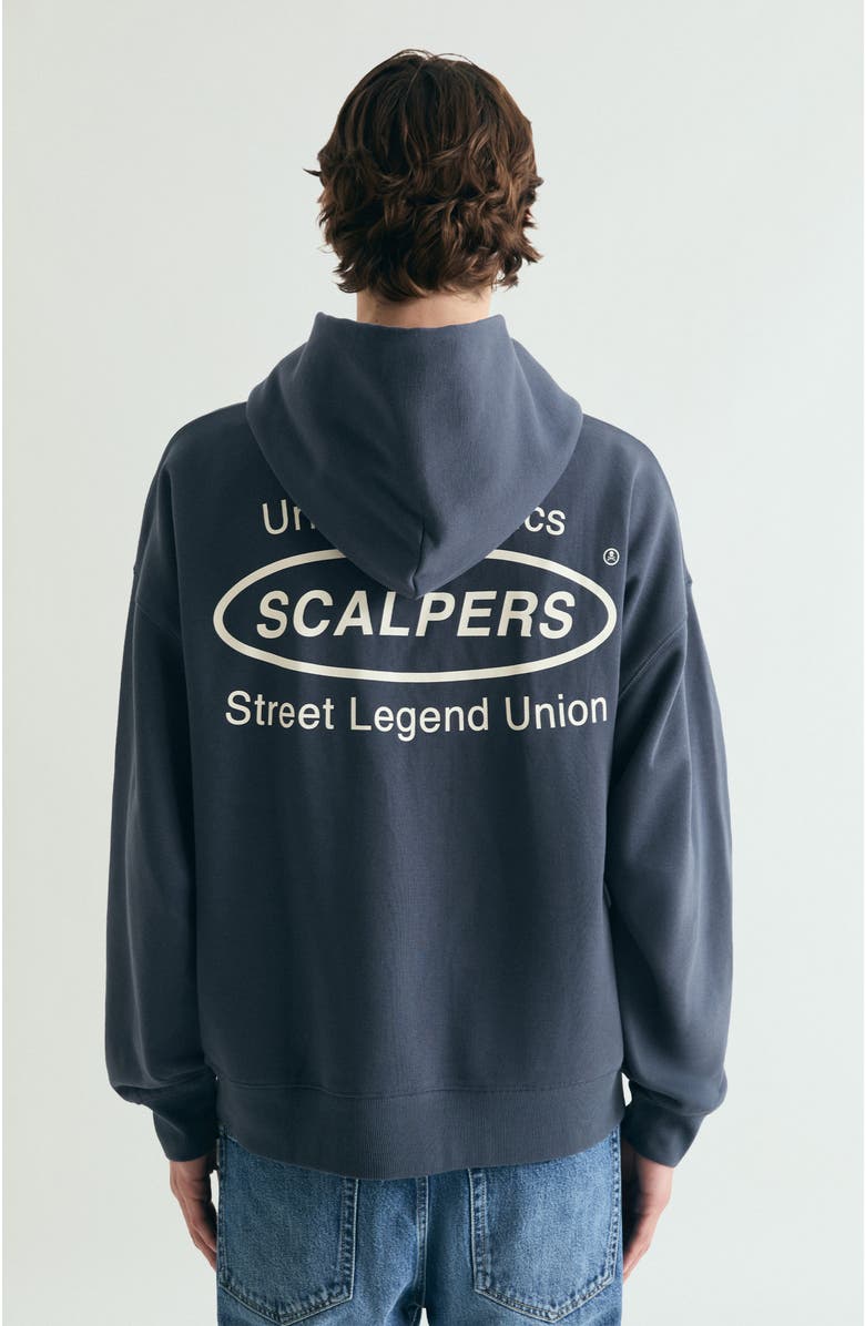 Scalpers Oversized Hoodie, Alternate, color, Darknavy