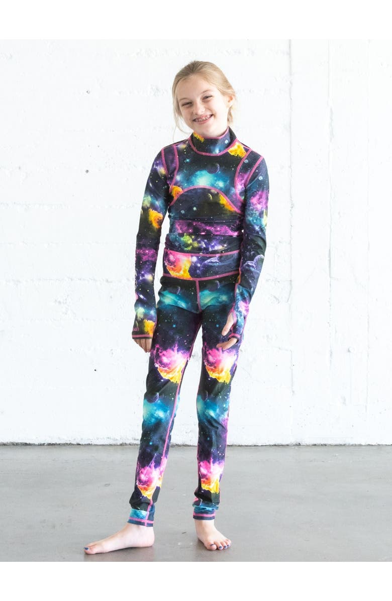 TUTUBLUE Girls' Full-Body One-Piece Swimsuit - UPF 50+, Main, color, Galaxy Nebula