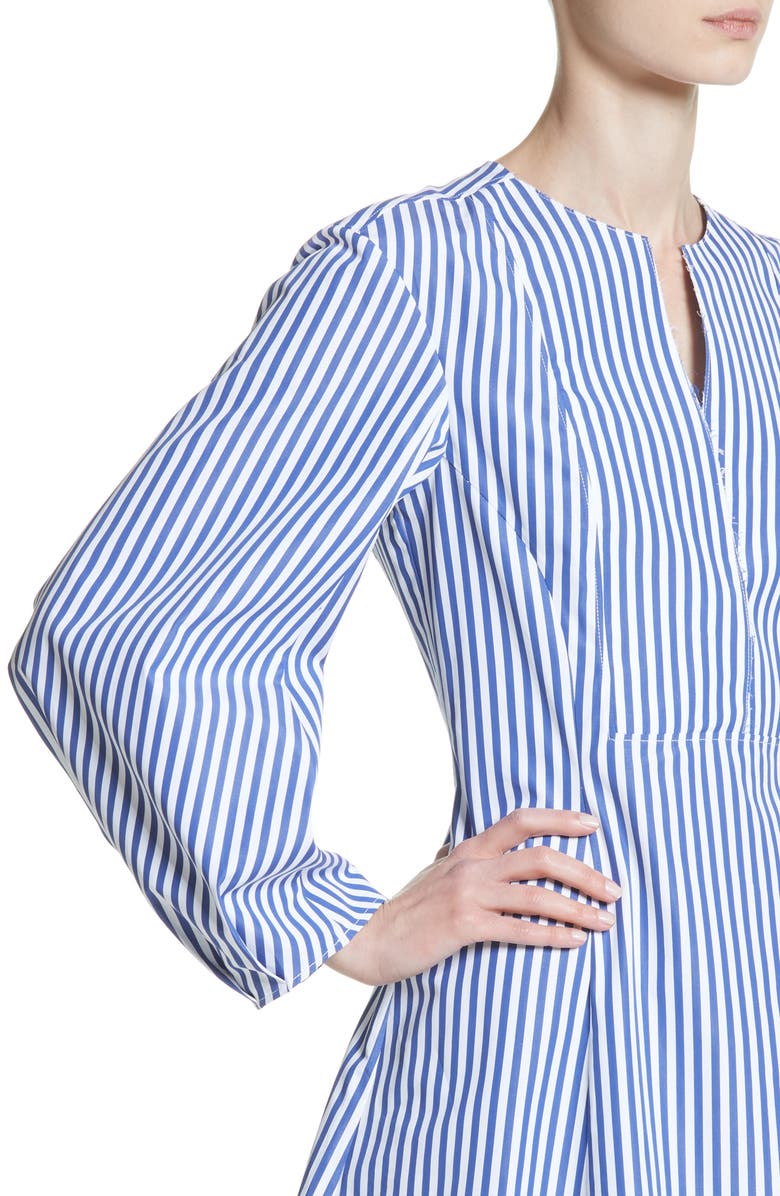 Khaite Vanessa Stripe Poplin Minidress, Alternate, color, 