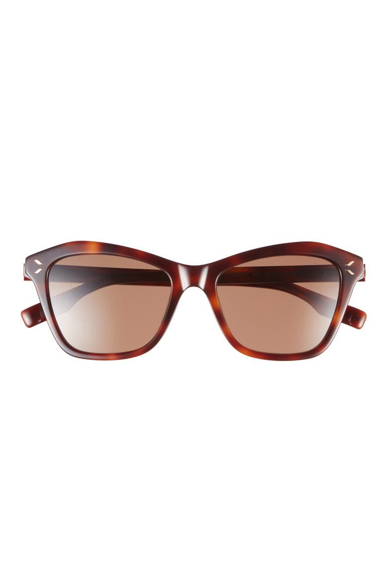52mm Cat Eye Sunglasses, Main, color, HAVANA HAVANA BROWN