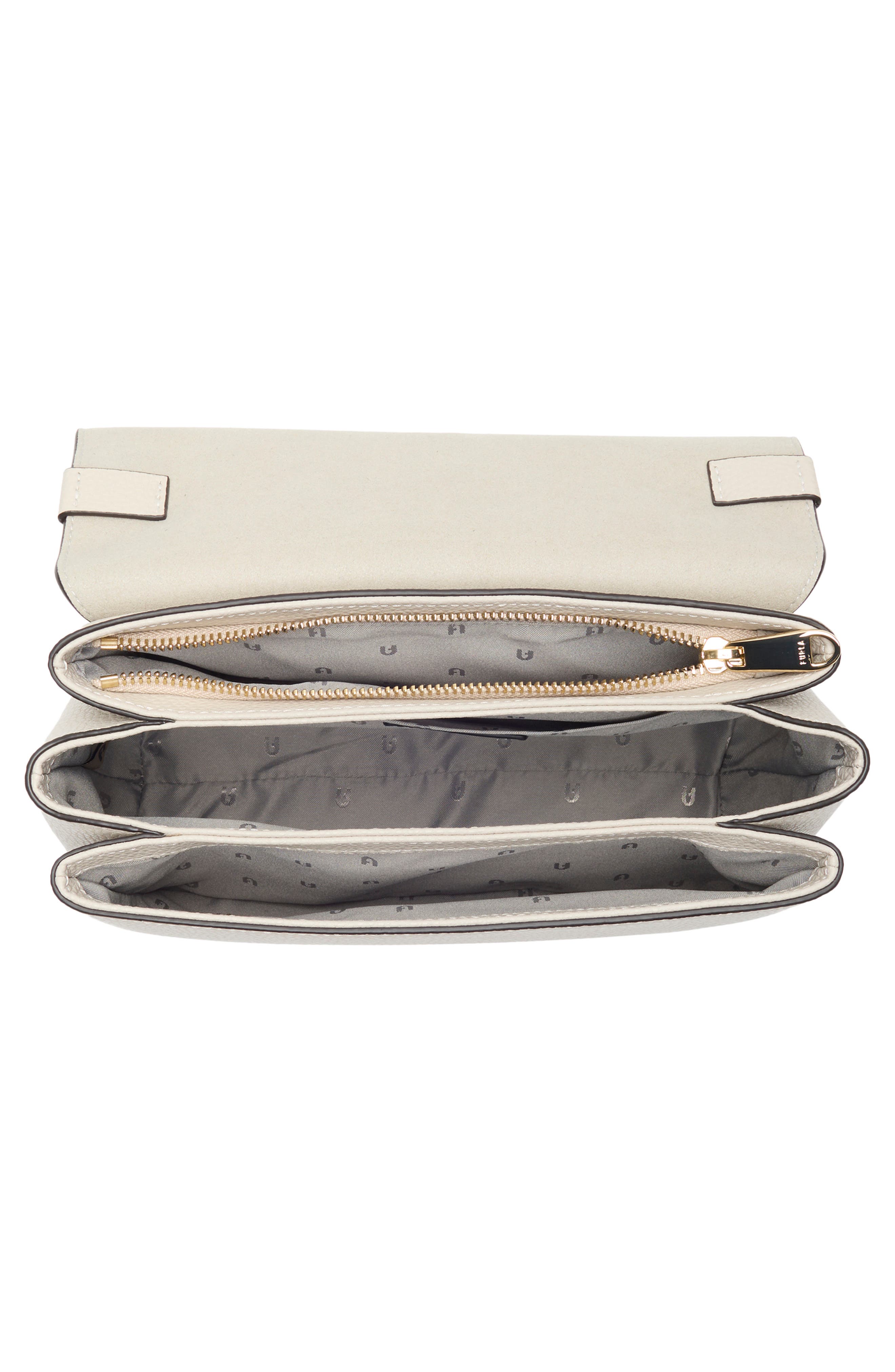 Furla Dafne Top Handle Satchel, Alternate, color, Perla E