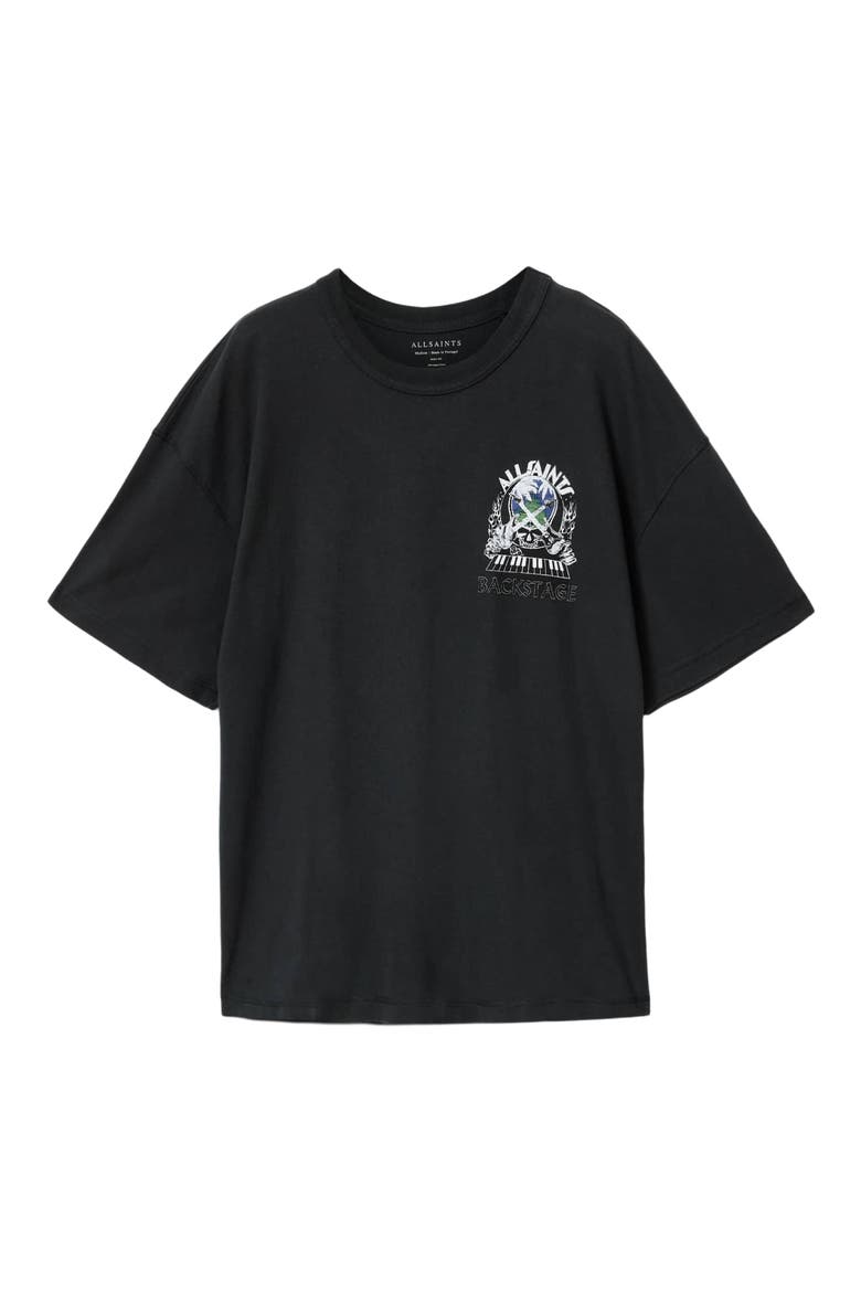 Hula Graphic Crewneck T-Shirt, Alternate, color, WASHED BLACK