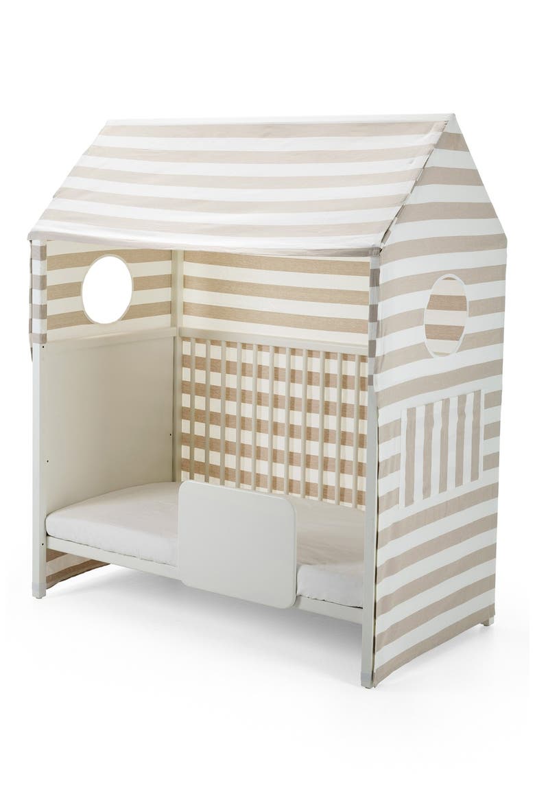 'Home™' Toddler Bed Tent, Main, color, BEIGE STRIPE