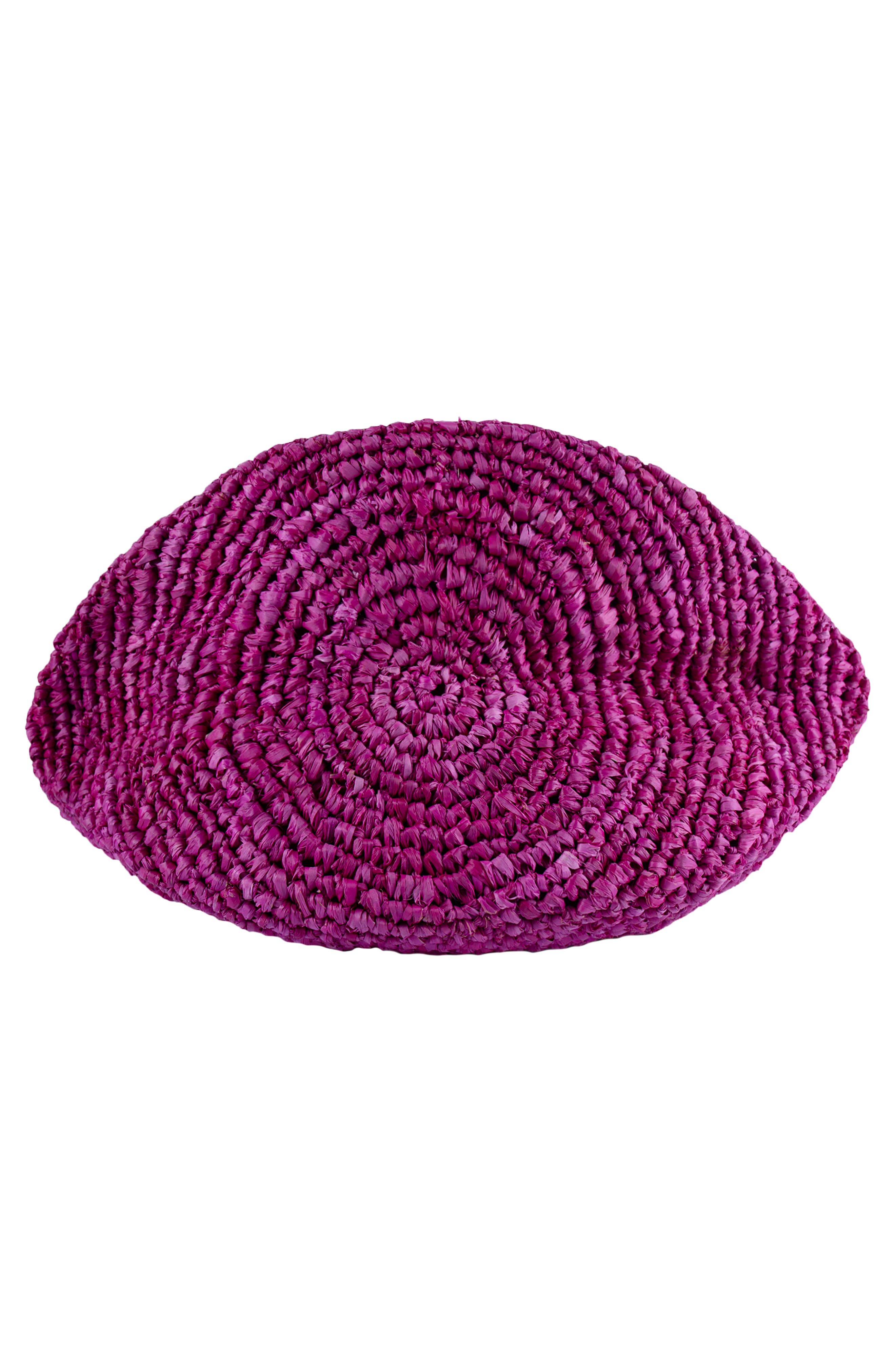Hamptons Raffia Tote, Alternate, color, FUCHSIA