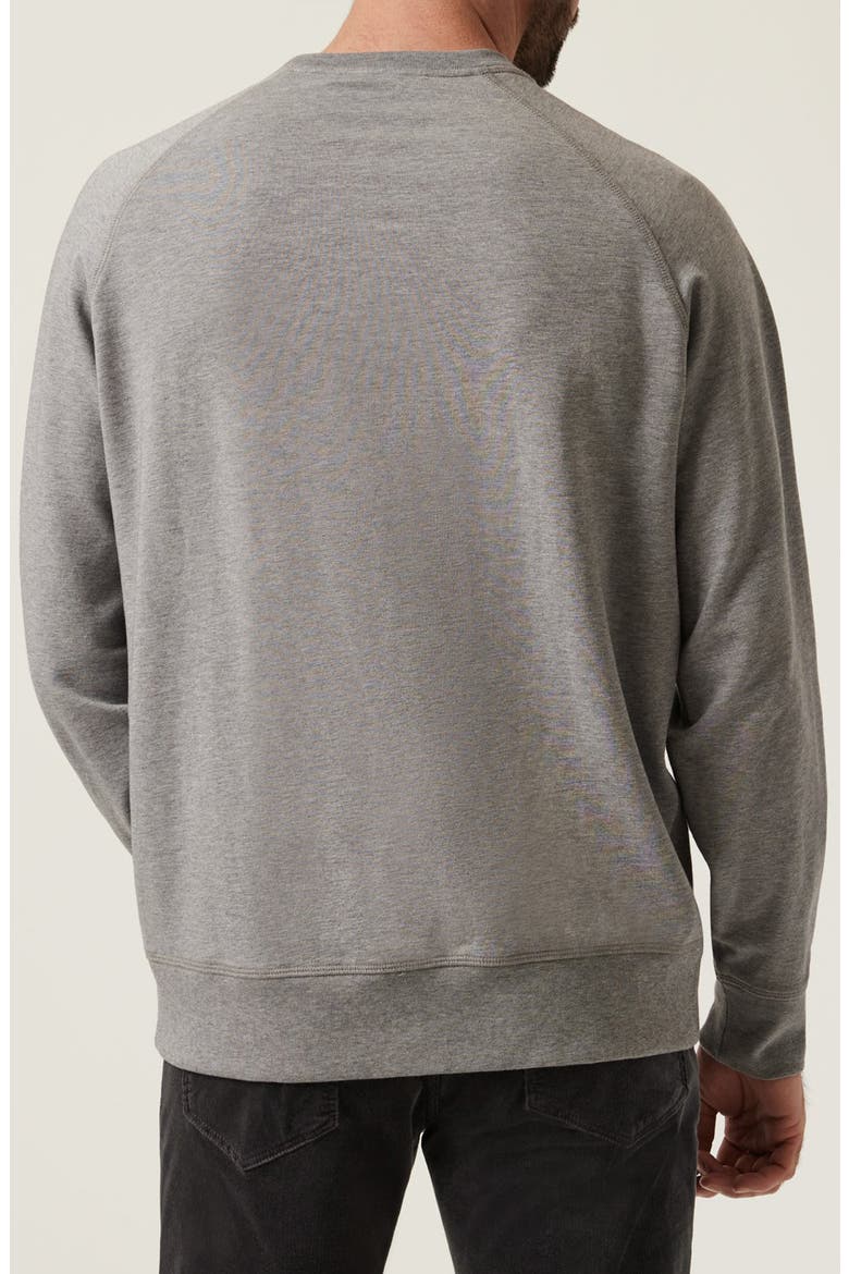 Stretch French Terry Crewneck Sweatshirt, Alternate, color, GREY MELANGE