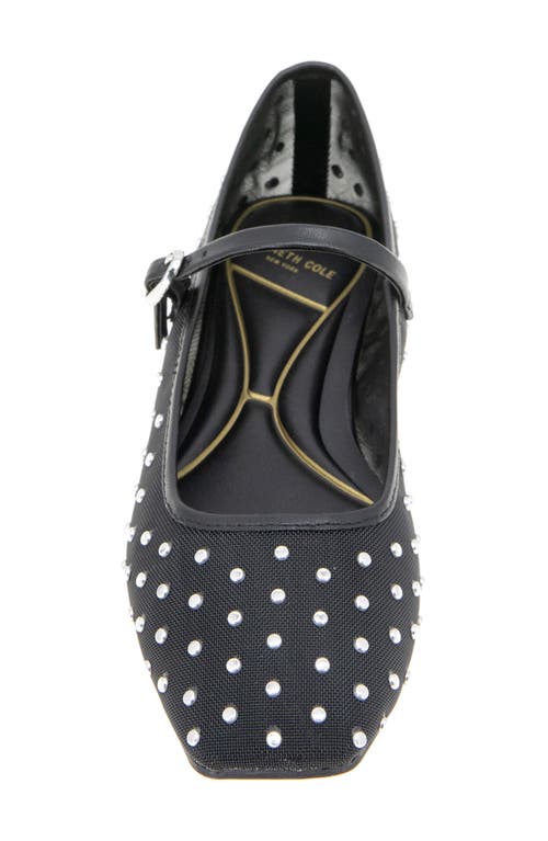 Kenneth Cole Jasper Mesh Micro Stud Ballet Flat In Black