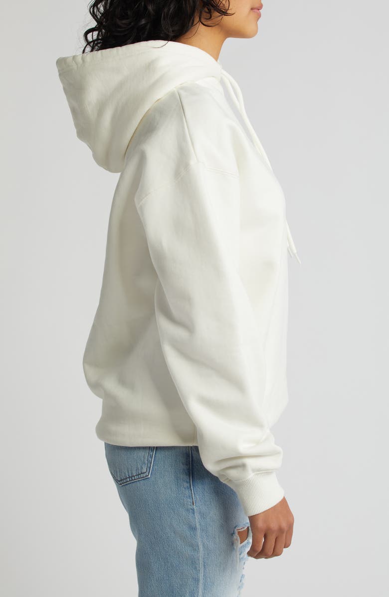 HOUSE OF CB Oversize Cotton Hoodie, Alternate, color, Off-White
