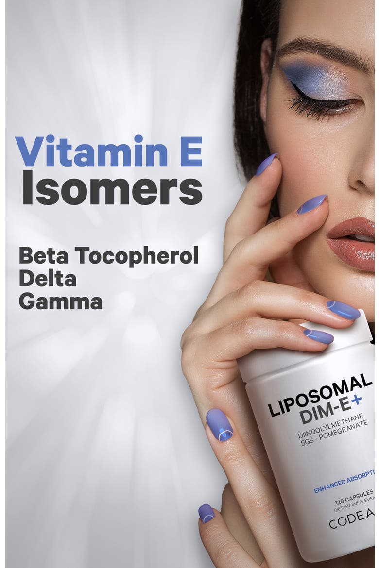 Liposomal DIM-E Vitamin E Tocopherols & Isomers Supplement, Alternate, color, White