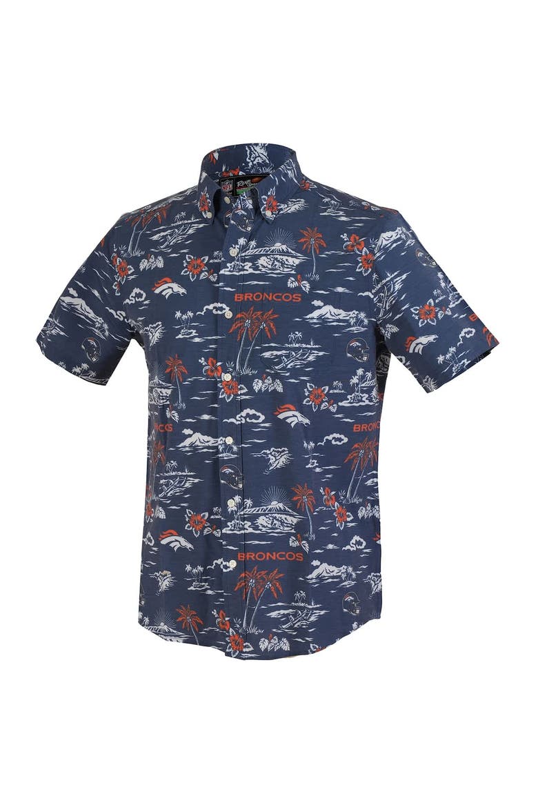 Men's Reyn Spooner Navy Denver Broncos Kekai Performance Button-Down Shirt, Alternate, color, Navy