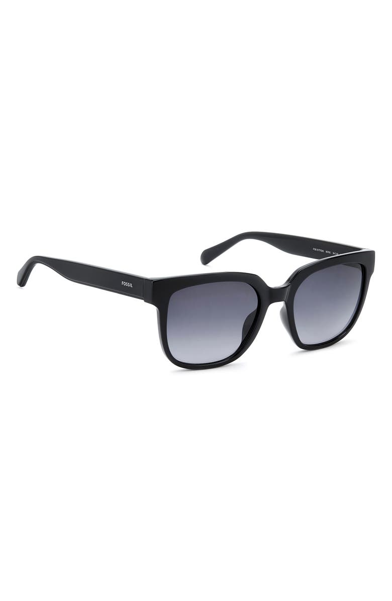 Fossil 54mm Gradient Square Sunglasses, Alternate, color, Black/ Dark Grey Sf