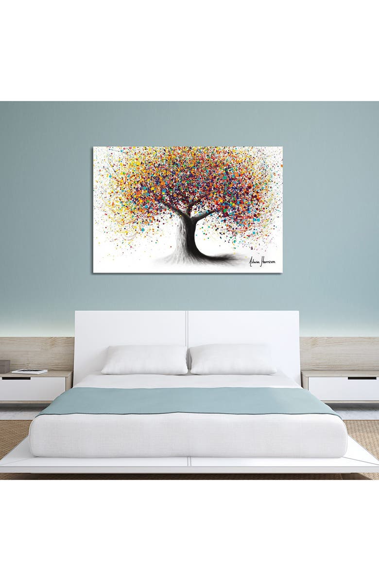 iCanvas Rainbow Soul Tree by Ashvin Harrison Canvas Wall Art, Alternate, color, White-Multi