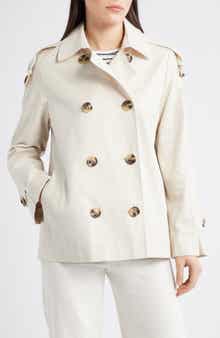 Double Breasted Water Repellent Swing Jacket