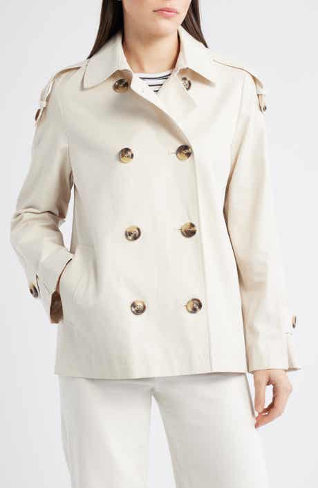 Double Breasted Water Repellent Swing Jacket