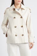 Sam Edelman Double Breasted Water Repellent Swing Jacket