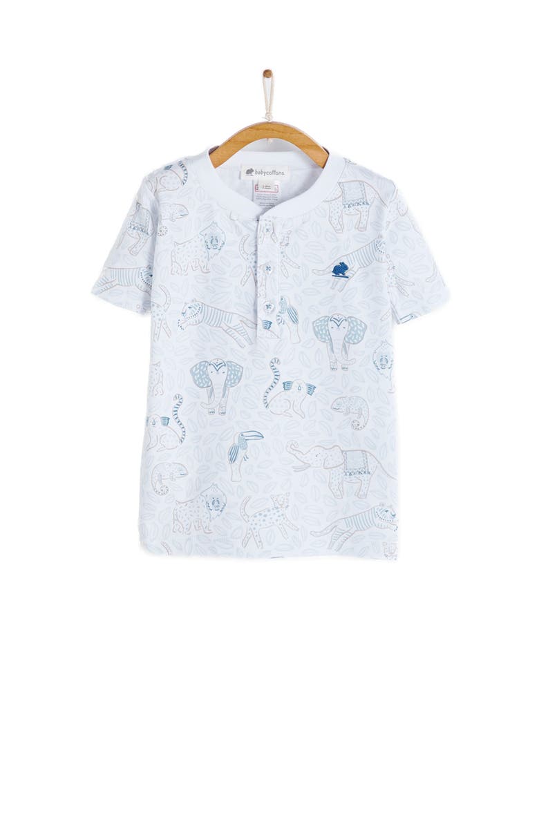 Babycottons Premium Peruvian Pima Cotton Manji Short Tee & Short Pajama Set for Little Kid, Main, color, 