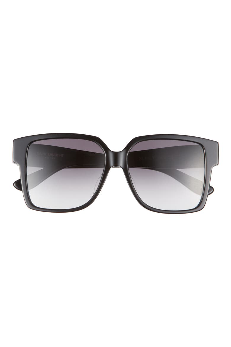56mm Square Sunglasses, Main, color, GREY GREY