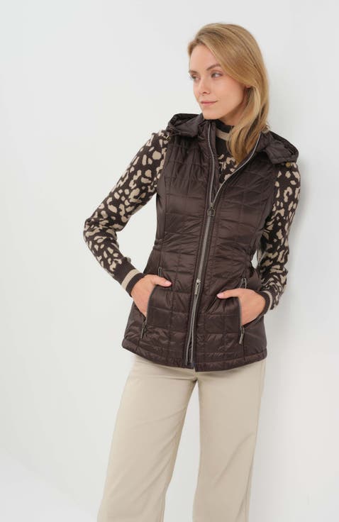 Hooded Montreal Quilted Vest with Removable Hood