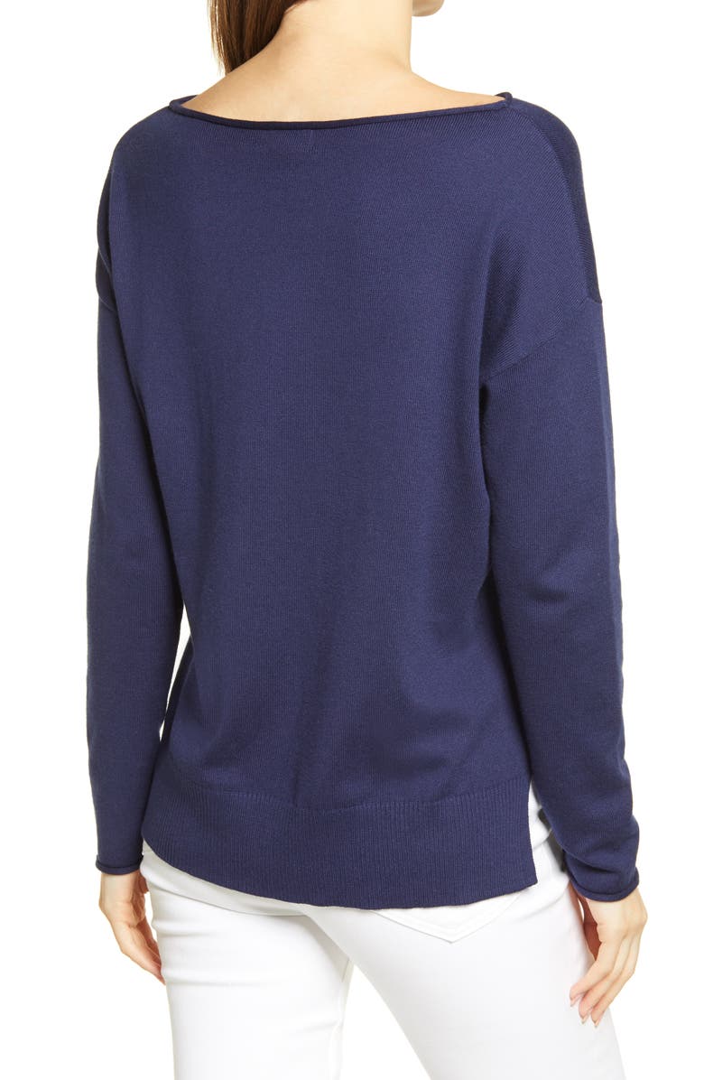 Caslon<sup>®</sup> Boatneck Sweater, Alternate, color, 