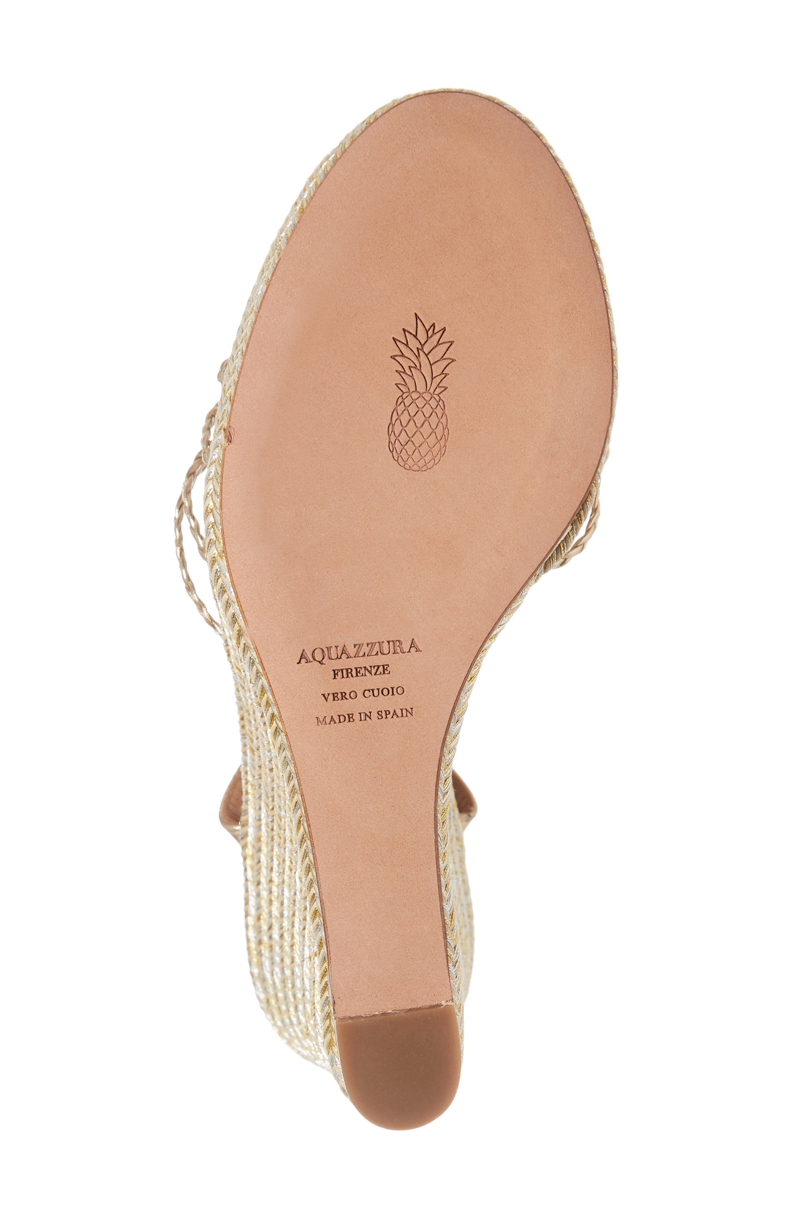 Aquazzura Savannah Wedge Sandal, Alternate, color, 