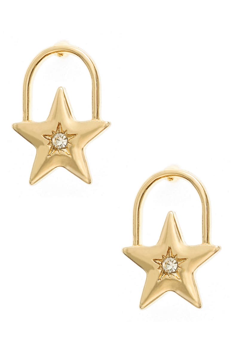 Star Stud Earrings, Main, color, GOLD