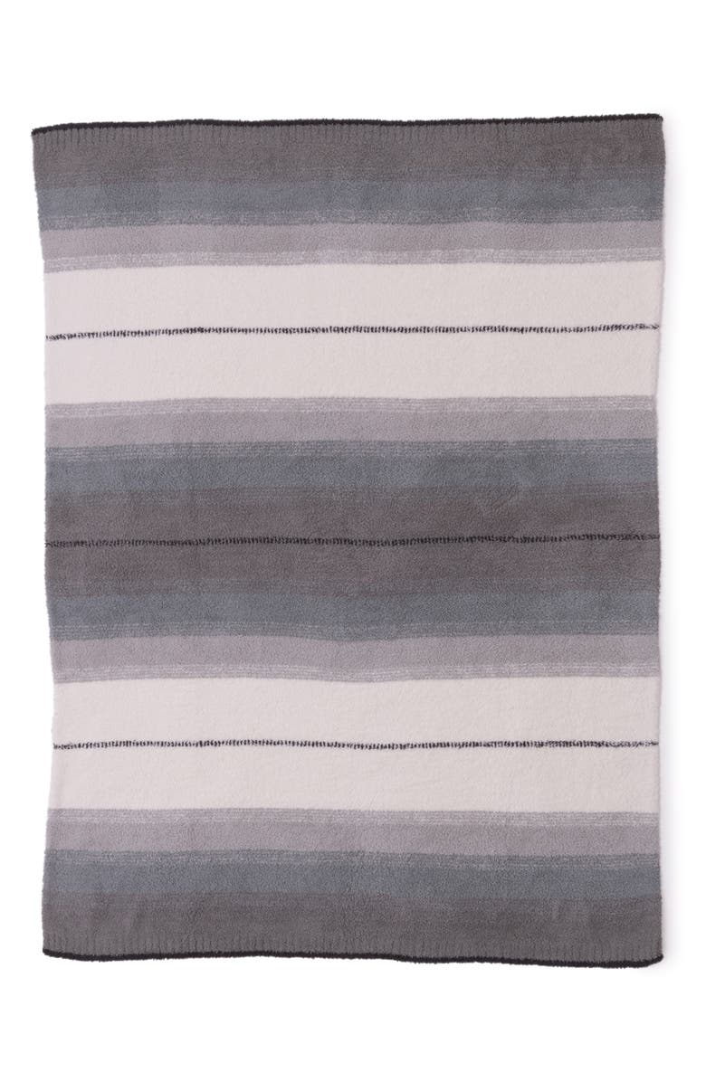 Barefoot Dreams<sup>®</sup> CozyChic<sup>®</sup> Ombré Stripe Throw Blanket, Main, color, Loden Multi