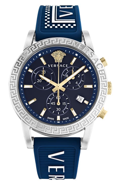 Sport Tech Chronograph Silicone Strap Watch, 40mm
