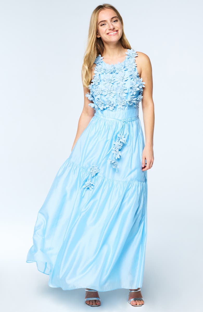 CIEBON Shailene 3D Floral Sleeveless Gown, Alternate, color, 