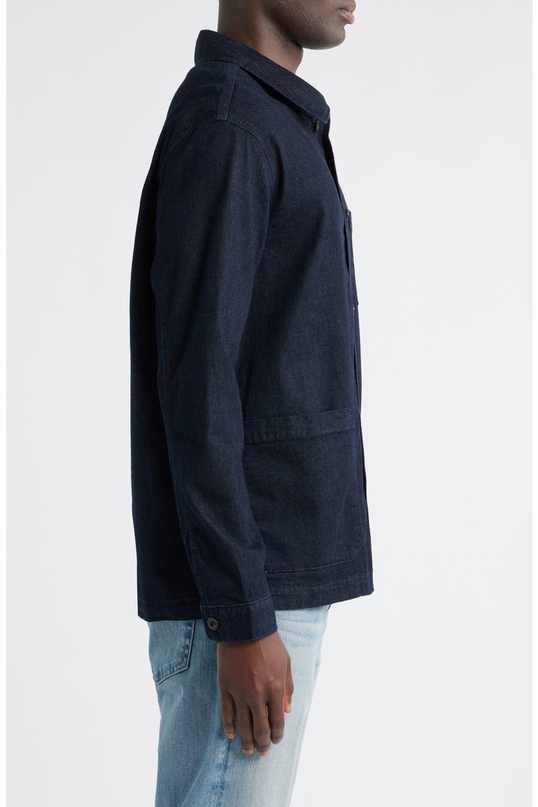 Roari Stretch Denim Chore Coat, Alternate, color, MARINE
