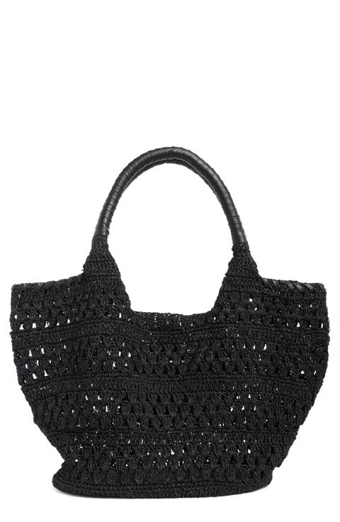 Woven Raffia Tote Bag