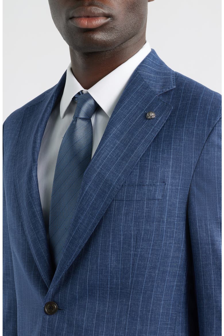 Mason Stripe Wool Siut, Alternate, color, MID BLUE