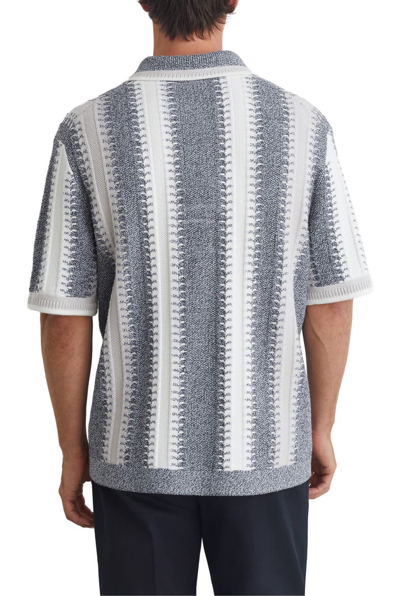 Dale Stripe Button-Front Sweater, Alternate, color, SOFT BLUE/ WHITE