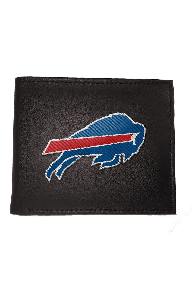 Evergreen Enterprises Buffalo Bills Synthetic Leather Embroidered Bifold Wallet, Main, color, Black